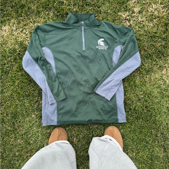 Men's Michigan State College Green and Gray Jacket NWOT - Picture 1 of 3